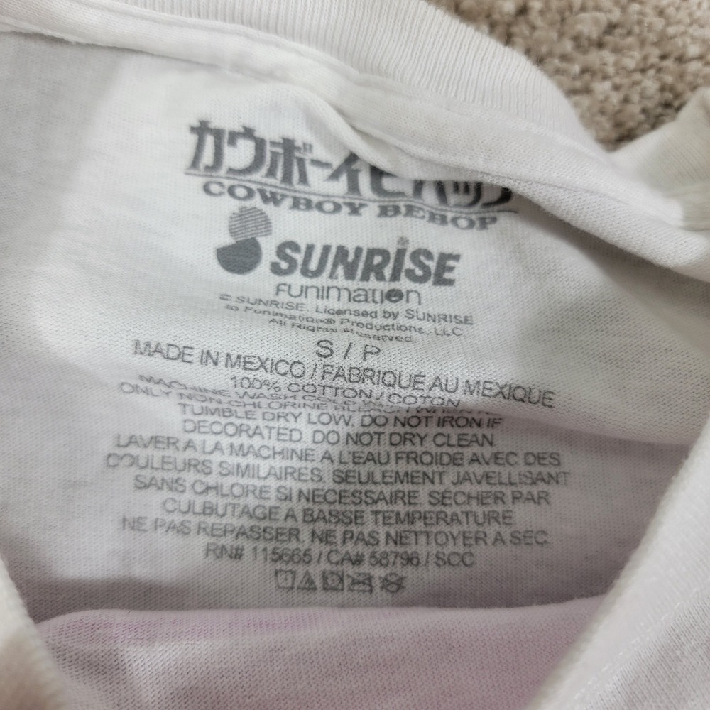 Cowboy Bebop Anime Graphic Tee Funimation Sunrise White T-Shirt S - Picture 2 of 4